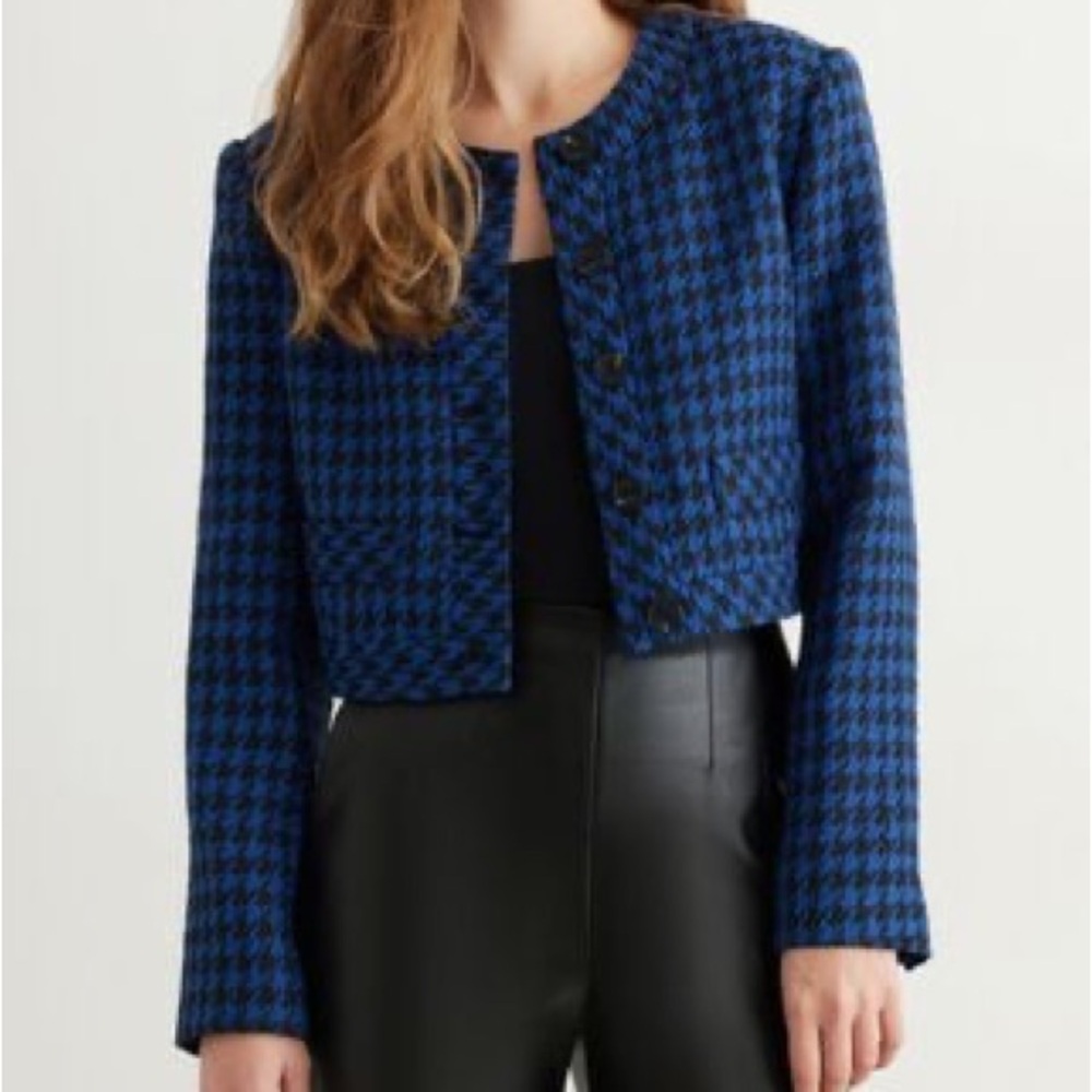 Dynamite blue cropped Shauna Jacket